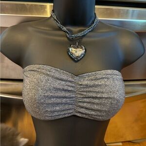 Set of 2 H&M bandeau tops (black & gray) - size 8